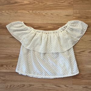 Hollister white off the shoulder top size XS